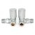 West Milan Corner Radiator Valves Pair Chrome