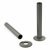 West 130mm Radiator Valve Pipe Sleeve Kit Pair - Metallic Grey