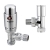 West Elegance TRV Thermostatic Radiator Valve and Lockshield Angled Chrome | Thumbnail Image