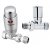 West Elegance TRV Thermostatic Radiator Valve and Lockshield Straight Chrome