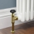 West Old School Black and Brass Radiator Valve and Lockshield 1/2 Inch - Un-Lacquered Brass | Thumbnail Image