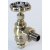 West Rosa Traditional Manual Radiator Valve and Lockshield Angled - Antique Brass