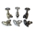 West Rosa Traditional Manual Radiator Valve and Lockshield Angled - Satin Nickel | Thumbnail Image