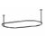 West Luxury Oval Shower Curtain Rail End Stays - 1135mm Length
