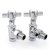 West Westminster Crosshead Angled Radiator Valves Pair - Chrome