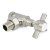 West Westminster Crosshead Angled Radiator Valves Pair - Satin Nickel