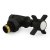West Westminster Crosshead Angled Radiator Valves Pair - Textured Black