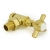 West Westminster Crosshead Angled Radiator Valves Pair Un-Lacquered Brass