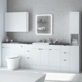 Delphi Blend White Fitted Bathroom Furniture