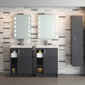 Hudson Reed Apollo Grey Gloss Bathroom Furniture