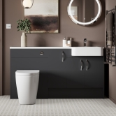 Signature Focus Matt Graphite Grey Fitted Bathroom Furniture