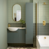 Signature Focus Matt Green Fitted Bathroom Furniture